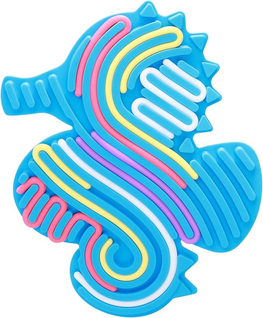 1Pcs Seahorses Sensory Activity Board, Fidget Sensory Toys for Kids Adults, Duble Sided Design Busy Board for Fine Motor Skill, Calm Down Fidget Toy for Stress Relief, Calming, Focus, and Autism