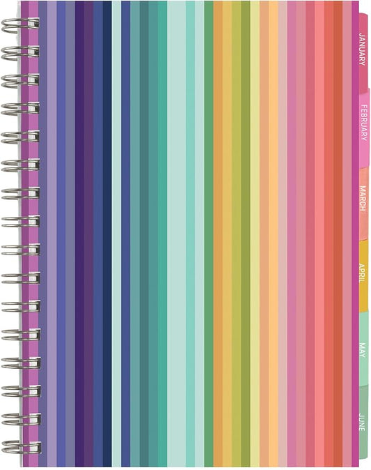 Inspired by Erin Condren A5 Undated Weekly & Daily Planner – 12-Month Spiral Agenda, Non-Dated Monthly Planner with Stickers, Spectrum Design (January 2025 - December 2025)