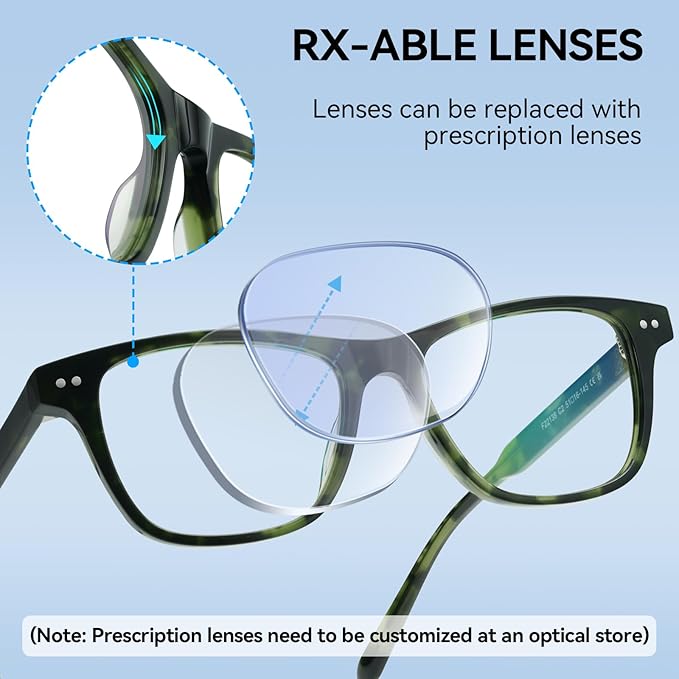 Dollger Fashionable Square Transparent Lenses Blue Light Blocking Glasses for Women Men - Computer Glasses for Stylish Women