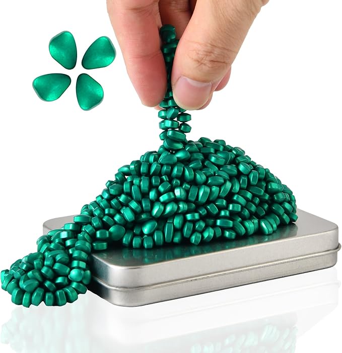 Putty Rocks, Cyan More Than 600 Weak Magnetic Smooth Ferrite Pebbles, Desk Toys and Time-Killer for Adults