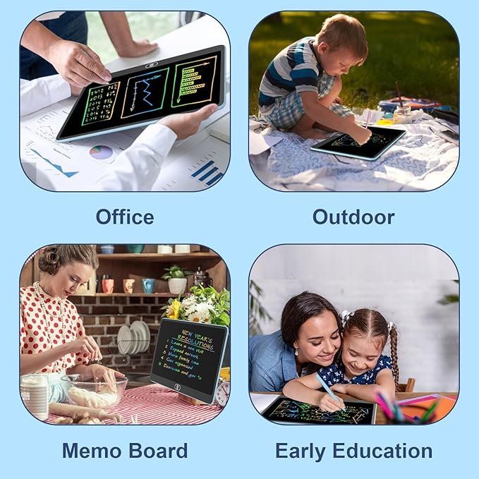 16 Inch LCD Writing Tablet for Kids [Upgraded], High Brightness Colorful Doodle Board, Eye Protection Drawing Tablet, Learning Gift and Education Toy for 3-8 Years Old Boys and Girls (Blue)