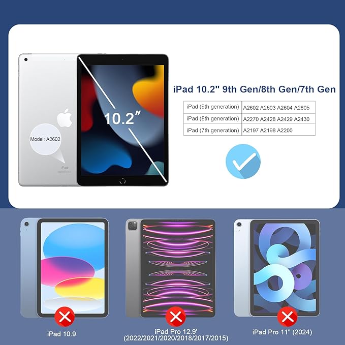 SIBEITU 2 Pack Screen Protector for iPad 9th Generation 2021, iPad 10.2 Inch HD Clear 9H Hardness Tempered Glass Film Compatible with iPad 8th 7th Generation 2020/2019, Scratch Resistent