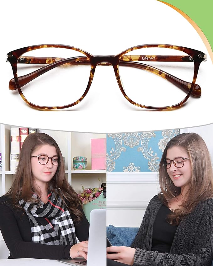 LifeArt Blue Light Blocking Glasses, Anti Eyestrain, Computer Reading Glasses,TV Glasses for Men and Women