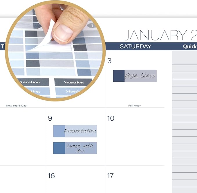 Cambridge 2026 Planner, Weekly & Monthly, 8-1/2" x 11", Large, Abyss (1756-905-26)