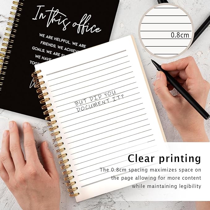 Funny Office Notebooks for Work, Work Journal Notebook for Women Men Coworkers, Sarcastic Gifts for Coworkers, Funny Office Supplies, Hardcover Spiral Notebooks 5.5x8.3 Inch