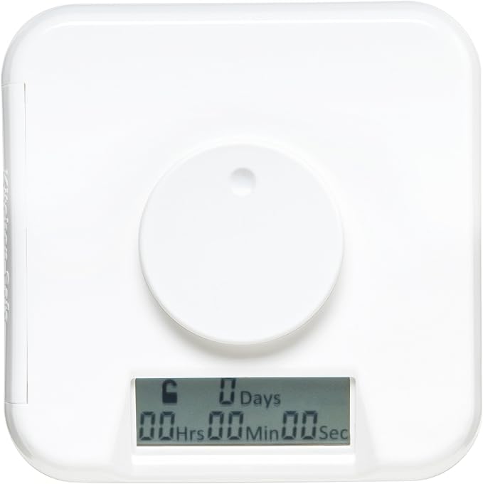 Kitchen Safe kSafe Time Locking Container, Medication Lock Box, Break Bad Habits - Quit Smoking, Snacking, Drinking & Gaming Addiction, Phone Jail, Family Time (Medium, White Lid + 5.5” Clear Base)