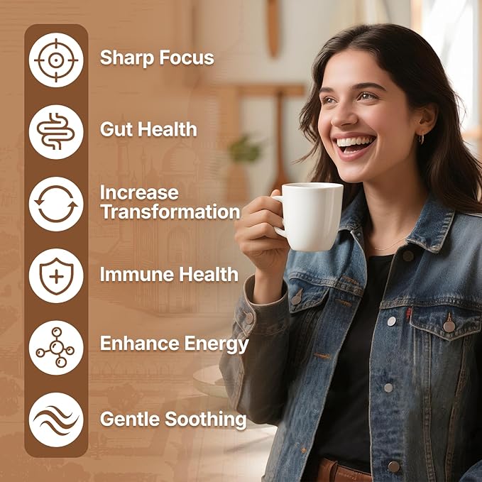 Veltracha Mushroom Chai Tea, Instant Chai Tea Powder with 6 Adaptogenic Mushrooms, Spiced Chai Latte for Energy & Focus Support, 6.35 oz 20 Servings (Classic Cocoa)