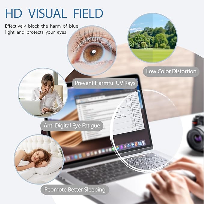 Kerecsen Blue Light Blocking Glasses for Women & Men - Anti Eyestrain Computer Glasses,UV Protection for Gaming/Reading