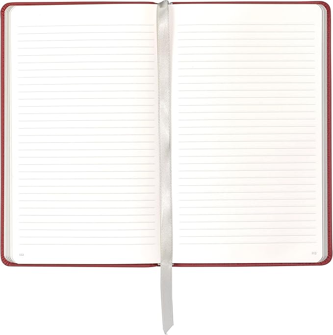 Classic Leather Notebook Writing Journal, Softcover, Narrow Ruled, Table of Contents and Numbered Pages