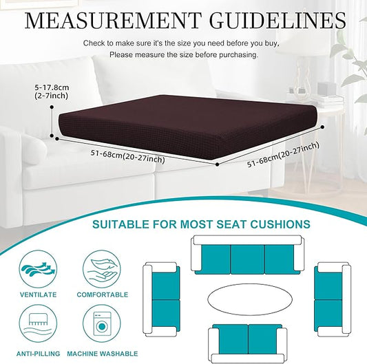 14 Pcs Stretch Patio Cushion Covers,for Outdoor Couch Covers Replacement,Patio Slipcovers Couch Cover,Washable Furniture (Coffee,Only)