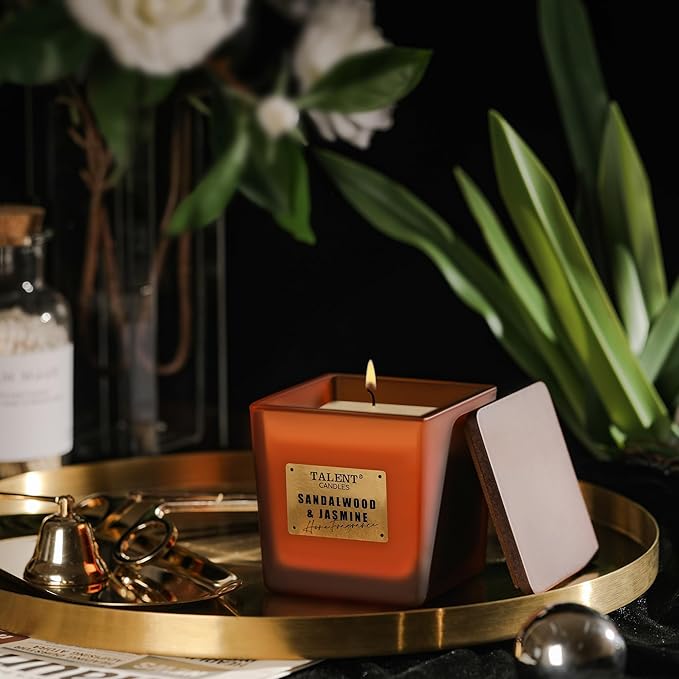 Scented Soy Candles, Deluxe Noble Aromatherapy Candles, Sandalwood & Jasmine, Candles for Home Scented, 7.05oz