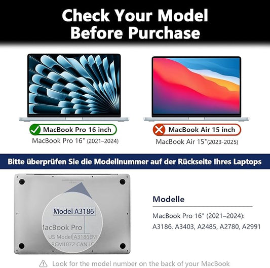 Magnetic Privacy Screen for Macbook Pro 16 Inch (2021-2024, M1, M2, M3, M4), Removable Anti Glare Blue Light Macbook Pro Screen Protector, 360° Anti Spy and Easy Install Shield