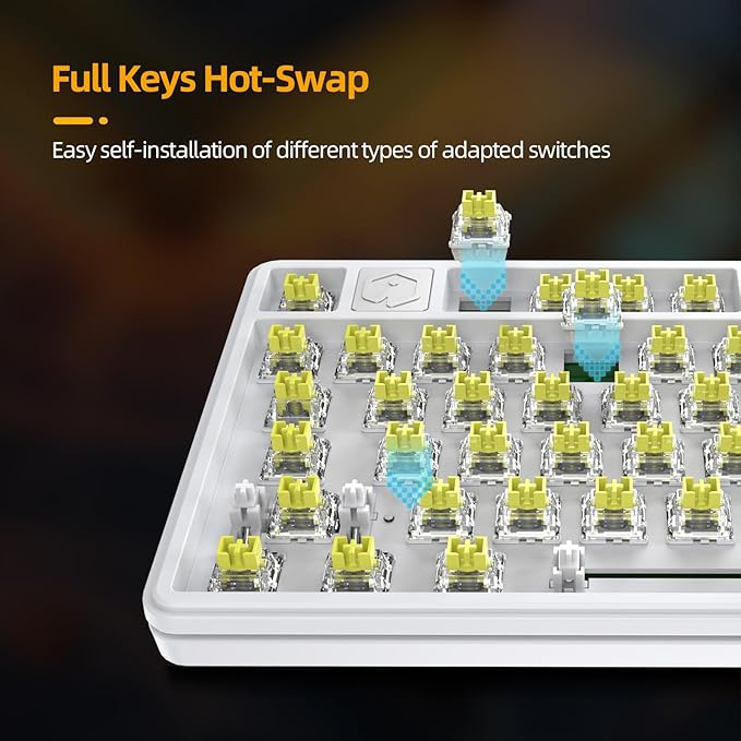 IROK NA87PRO 87 Keys Wired Magnetic Keyboard, RGB, hot Swappable Rapid Trigger Gaming Keyboard for Win/Mac/Gamer-White