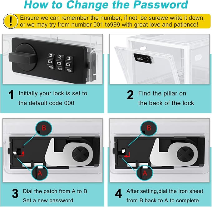 Lalifebuss Medicine Lock Box, Medication Lockable Container for Refrigerator Food Safe Locking Box Tablet Phone Locked Box for Kitchen Home School and Office Safety