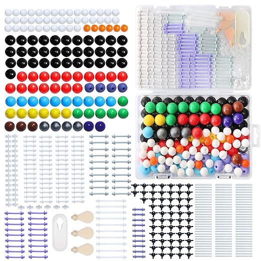 LINKTOR Chemistry Molecular Model Kit (444 Pieces), Student or Teacher Set for Organic and Inorganic Chemistry Learning, Motivate Enthusiasm for Learning and Raising Space Imagination, A Fullerene Set