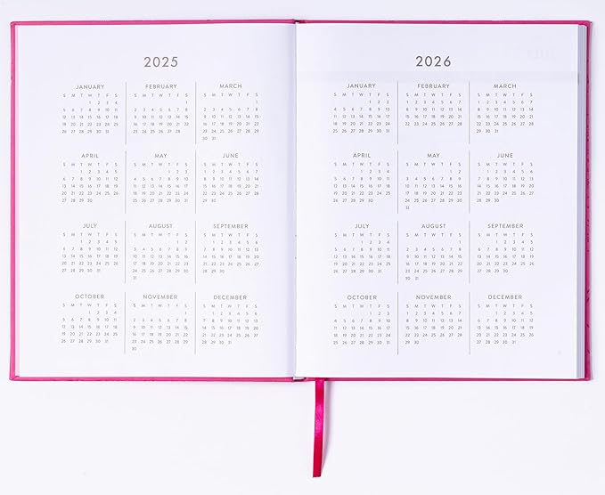 Eccolo 2025-2026 Large Agenda Planner, 18 Month, Yearly, Monthly & Weekly Pages, Habit & Gratitude Tracker (Hard Cover- 8 x 10")
