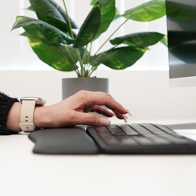 X9 Wave Backlit Wireless Keyboard and Mouse (Bluetooth + 2.4G) Ergonomic Keyboard and Mouse Wireless Combo with Detachable Wrist Rest, Rechargeable, Full-Size Set for Phone, Computer, Laptop, Mac