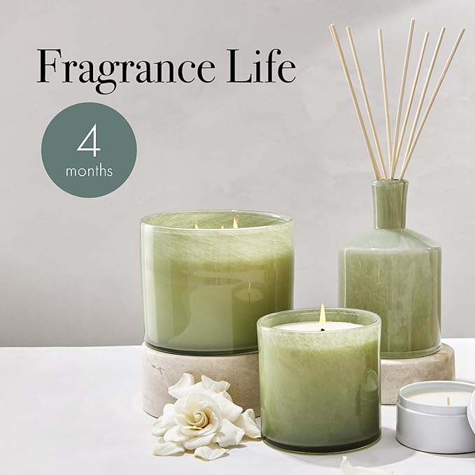 LAFCO New York Reed Diffuser Refill, Fresh Cut Gardenia - 8.4 oz - Up to 4-Month Fragrance Life - Includes Natural Wood Reeds - Free of Dyes & Propellants - Made in the USA