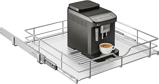 WelFurGeer Soft Close Slide Out Cabinet Shelf, 23" W x 22" D Pull Out Drawers for Kitchen Cabinets, Kitchen Shelf Organizer, Cupboard Organizers and Storage, Under Cabinet Pull Out Shelves