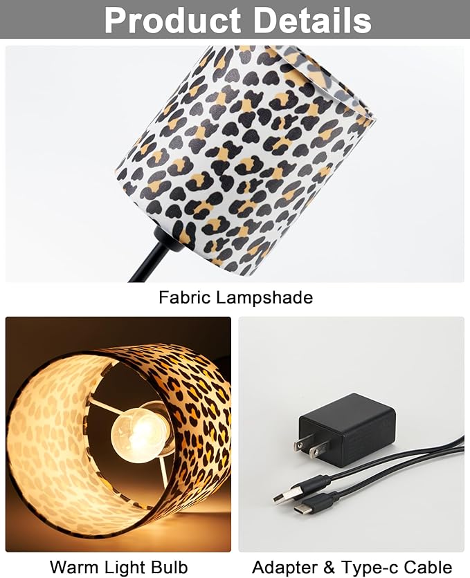 UMEXUS Cordless Table Lamp for Bedroom, Rechargeable Battery Operated Lights, Dimmable Touch Bedside Night Light Lamp for Nightstand Living Room Side End Table Outdoor Patio Home Decor