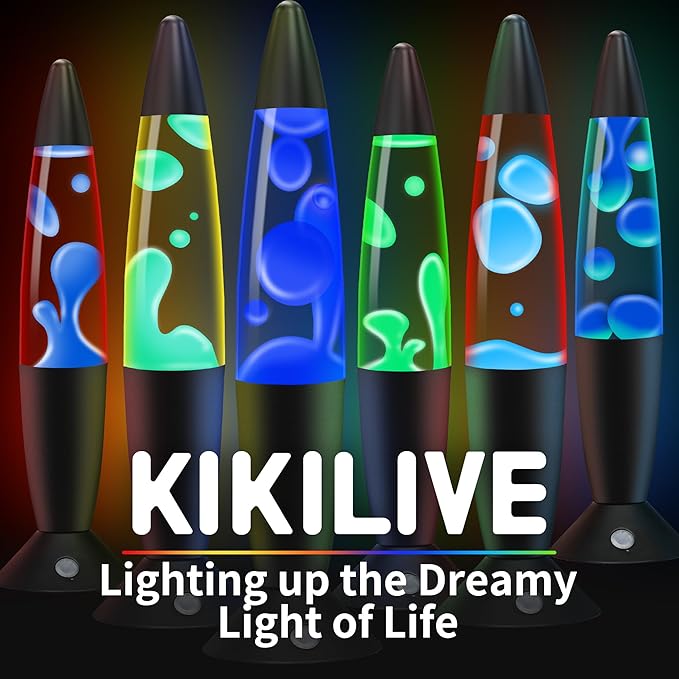 Blue Liquid Motion Lamp in Clear Liquid 13.5 Inch Table Lamp for Kids Adults Dimmable Liquid Light with Remote Relaxing Mood Light for Living Room Office Birthday Holiday Gifts