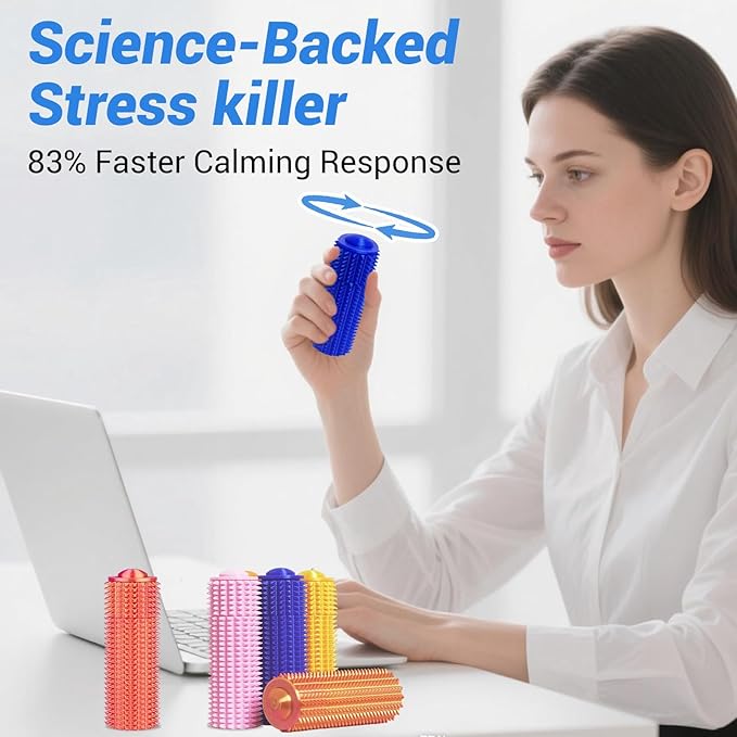 Little Ouchies Fidget Toy, Spike Roller Toy, Adults Pain stim Fidget Toy, Sensory Toy for Anxiety Relief Skin Picking, Press and Rotate Adults Spiky Sensory Toys, Portable ADHD Toys, Novelty Gifts