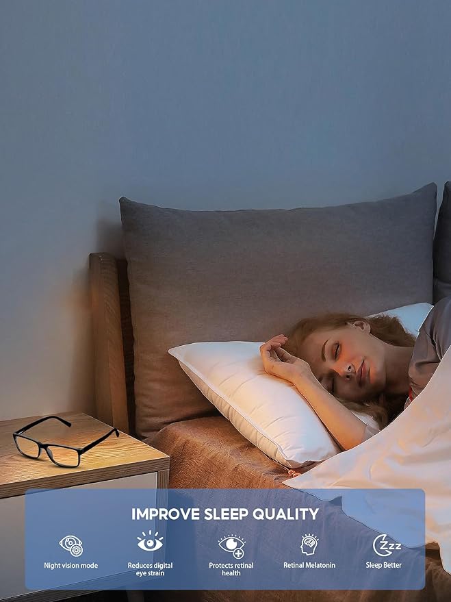 Blue Light Glasses For Women/Men Computer Reading Gaming Glasses Improve Sleep Reduce Eye Strain Gift Package Purple