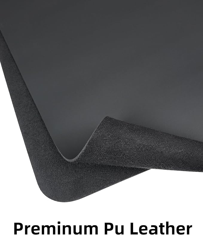 Large Desk Mat,55" x 17"Leather Desk Pad Protector,Large Mouse Pad,Non-Slip PU Leather Desk Blotter, Laptop Desk Pad,Waterproof Desk Writing Pad for Office/Home/Decor (Black)