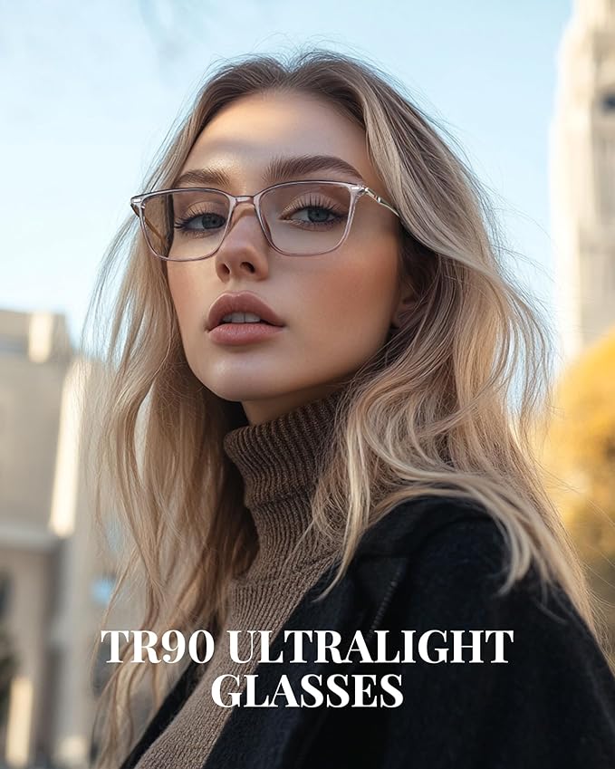 Cyxus Blue Light Blocking Glasses Men Women Computer Gaming Glasses Rectangle TR90 frame Anti Eyestrain UV400 Grey