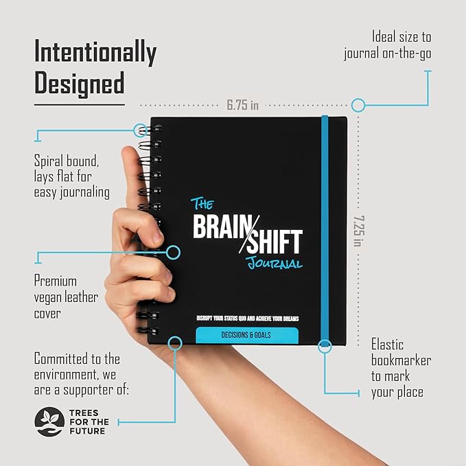 The Behavior Shift Brain Shift Journal: Decisions & Goals - Productivity Planner with Guided Prompts for Personal growth, Goal & Decisions - Gratitude & Manifestation journal -13 Week Self Care Tool