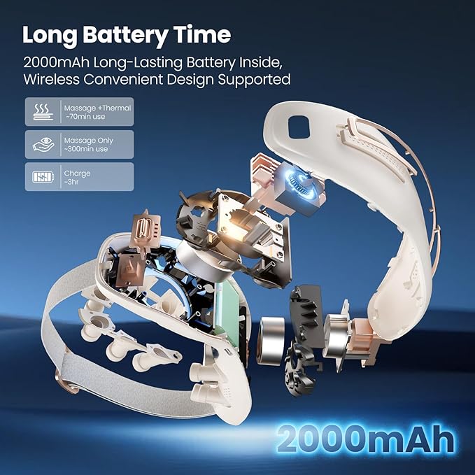 Eye Massager with Heat and Cooling, Rapid Cooling Eye Massager for Puffy Eyes, Heated Eye Masks for Dry Eyes, Bluetooth Eye Mask for Sleeping, Birthday Gifts for Women/Men