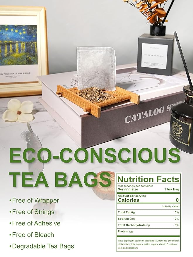 TeeLux Valerian Root Tea Bags, Smooth & Mild Taste, Caffeine Free, Natural Ingredients, 100 Count