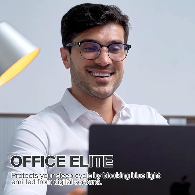 BIRCEN Blue Light Blocking Glasses: Al-Mg Metal Bluelight Computer Clear Glasses for Men Women Anti Eyestrain Office Home