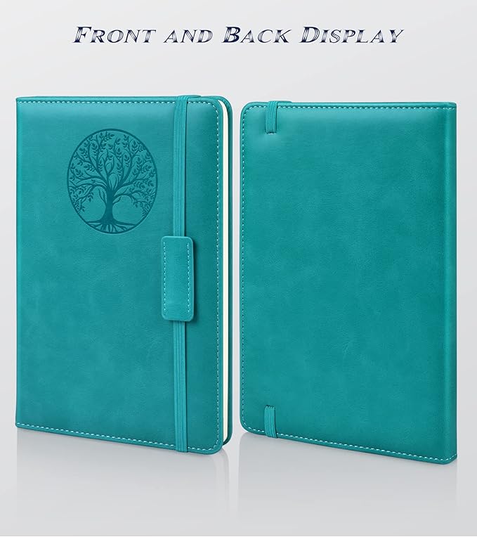Lined Journal Notebook for Women Men,256 Pages A5 Hardcover Leather Journals for Writing,Travel,Business,Work & School,College Ruled Notebooks for Note Taking,Diary Notepad 5.7"×8.3" (blue)