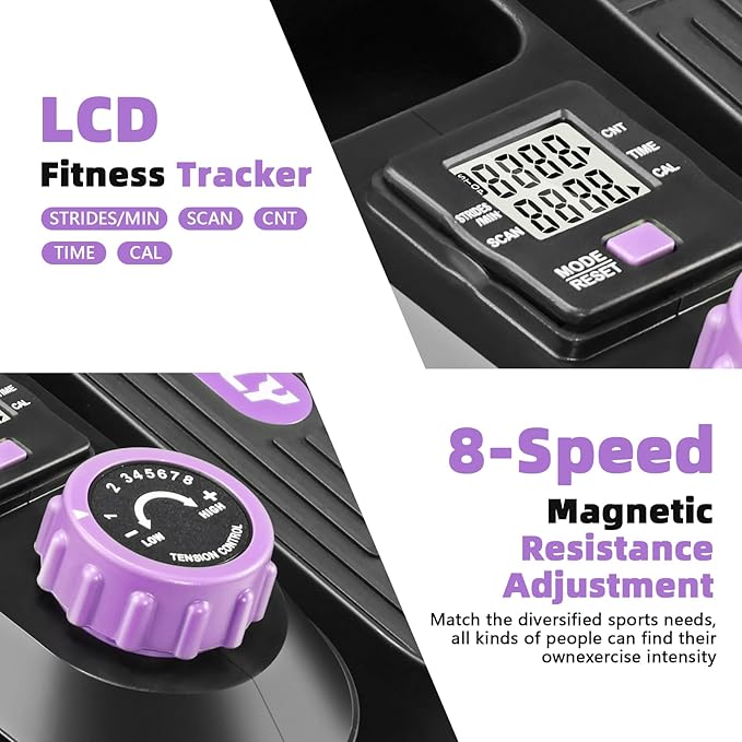 FUNMILY Under Desk Elliptical, Ellipse Leg Exerciser, Standing or Seated Mini Elliptical Machines, Portable Bike Pedal Exerciser for Seniors/Adults, Leg Workout Equipment for Home/Office