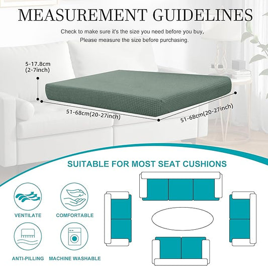 14Pcs Stretch Patio Cushion Covers,Outdoor Couch Covers Replacement,Outdoor Couch & Sofa Slipcovers,for Patio Furniture Cushion Covers,Washable Reusable Furniture Protector (Cyan,Cover Only)