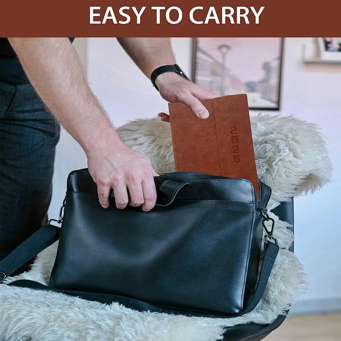 2026 Daily Planner - Appointment Book 2026, Hourly Daily & Monthly Planner with Tabs(Jan-Dec 2026), 8.26'' x 5.9'' Calendar Planner, Leather Cover + Thick Paper (26-Brown)