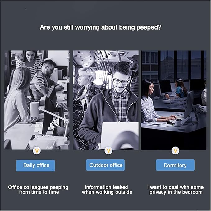 Hanging Computer Privacy Screen Protector Shield 25 inch 16:9 Widescreen Desktop Monitor, Anti Blue Light & Glare Filter - Compatible with LG Dell HP Acer and More (22.44X13.38 in)