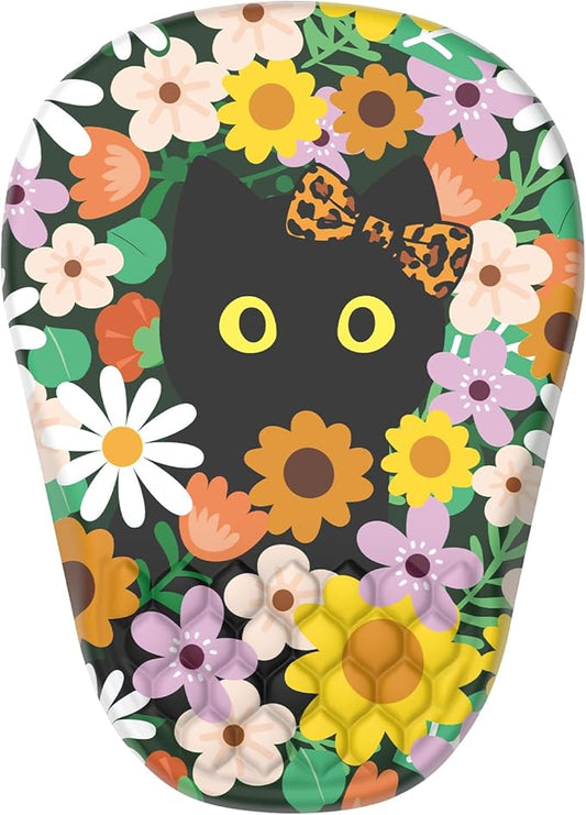 Ergonomic Mouse Pad Wrist Support, with Memory Foam & Non-Slip PU Base, Comfortable Massage Design Mouse Pad Relieve Wrist Fatigue&Pain, Suitable for Computer, Office and Home(06Flower Cat)