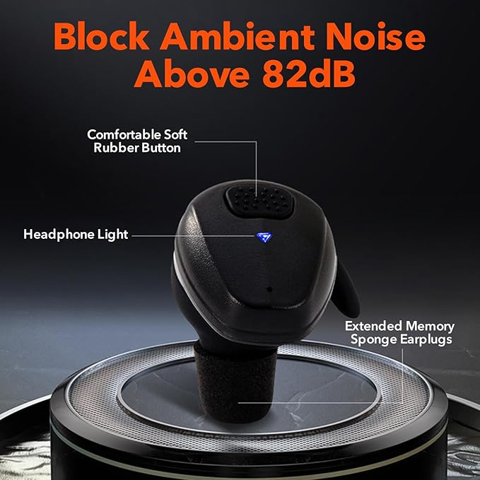 Electronic Shooting Earbuds - Ear Hearing Protection NRR 28dB Bluetooth 5.3 Noise Cancelling & Sound Amplification - Rechargeable Case for Hunting and Range(Black)