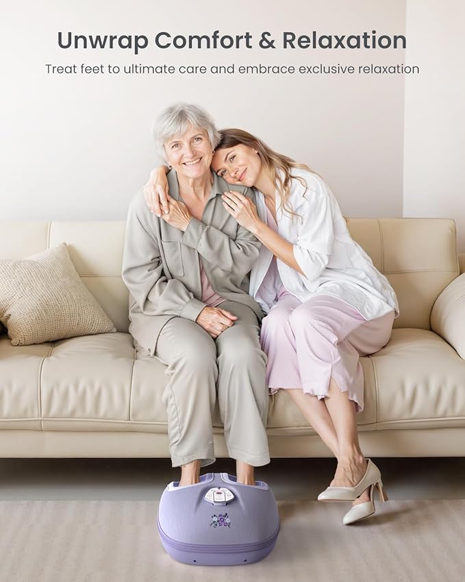 RENPHO Foot Massager Machine with Heat [2025 Upgraded], Shiatsu Foot Massager for Plantar Fasciitis, Birthday Gifts for Women, Wireless Control, D003R-VT