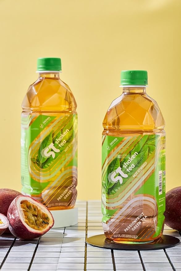Shaken Passionfruit Green Tea (12 Pack) – Premium Ready-to-Drink Asian Iced Tea – Real Leaf Brewed – Non-GMO Certified – Refreshing Fruit Flavor – 16.9 Fl Oz Bottles