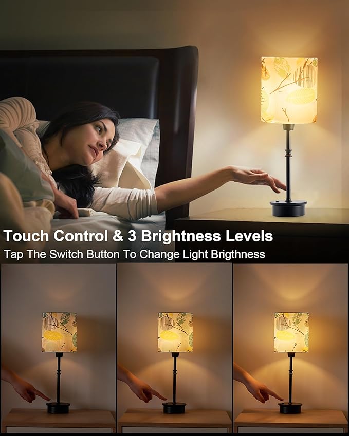 UMEXUS Cordless Table Lamp for Bedroom, Rechargeable Battery Operated Lights, Dimmable Touch Bedside Night Light Lamp for Nightstand Living Room Side End Table Outdoor Patio Home Decor