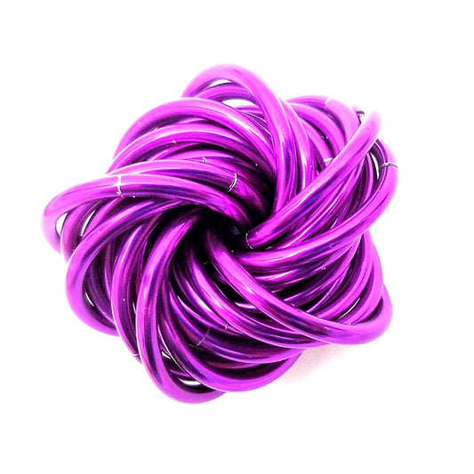 Möbii Fidget Ball (Solid Color): Quiet Mobius ADHD Anxiety Stim Stress Relief Toy Tool for Home Travel Office or Desk (Medium, Full, Amethyst)
