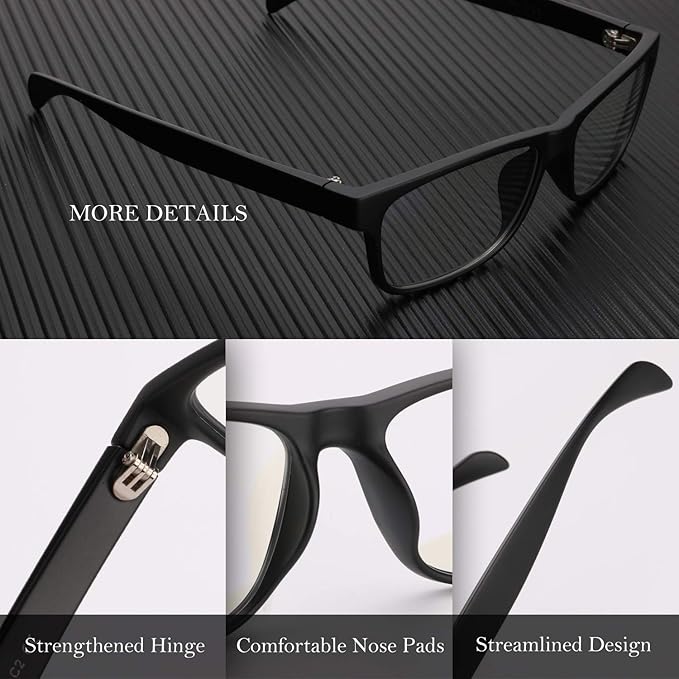 ANYLUV Blue Light Glasses Men Woman, Blue Light Blocking Glasses for Computer Gaming, Eye Strain Relief Eye Protection
