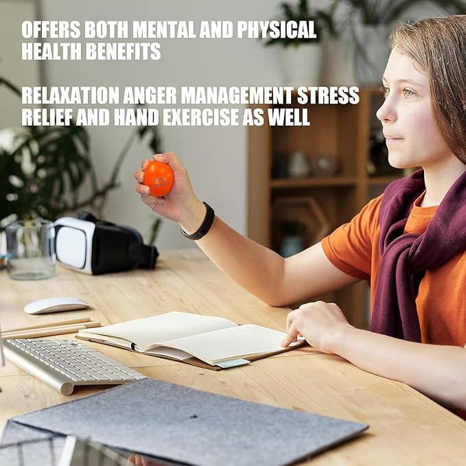 KDG Motivational Stress Balls(4 Pack) for Kids and Adults,Stress Relief Ball with Quetos to Rrelieve Anxiety and Manage Anger