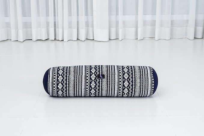 Leewadee Small Yoga Bolster – Shape-Retaining Cervical Neck Roll, Tube Pillow for Comfortable Reading, Kapok Filling, 22 x 6 x 6 inches