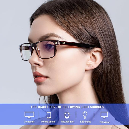 ANYLUV Blue Light Glasses Men Woman, Blue Light Blocking Glasses for Computer Gaming, Eye Strain Relief Eye Protection
