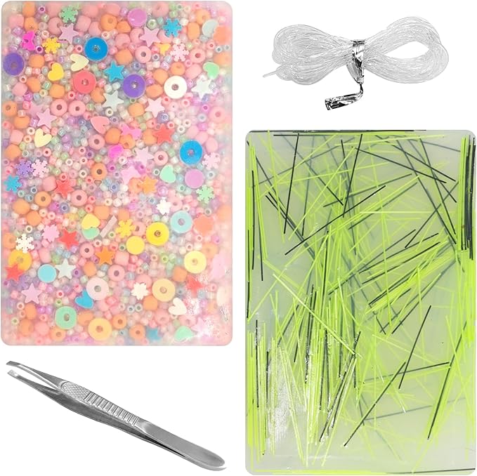 2 Pcs Picky Pads, Multicolor Picking Pad, Skin Picking Fidget Toys with Tweezer, Sensory Pick Pad, Valentine Gift for Adults with Anxiety, ADHD, Relief Stress (Rectangle)