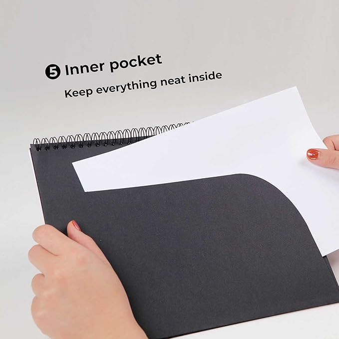 5-Year Calendar Planner, 2025-2029 Monthly Schedule Organizer Flip Calendar Diary with Tabs, Spiral Bound Top, Black, 8 ½” Wide x 11” Long